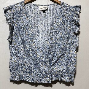 Universal Thread  Women's Floral Spring Cotton Top Size XL